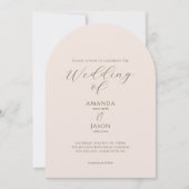 Bohemian romantic painted floral garden wedding kaart (Voorkant)