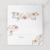 Bohemian Roos bruiloft Plaatskaartje (Buitenkant ongevouwen)