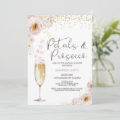 Bohemian Roos Petals Petals Prosecco Vrijgezellenf Kaart (Staand voorkant)