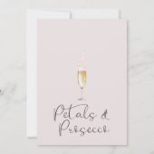Bohemian Roos Petals Petals Prosecco Vrijgezellenf Kaart (Achterkant)