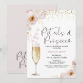 Bohemian Roos Petals Petals Prosecco Vrijgezellenf Kaart (Voorkant / Achterkant)