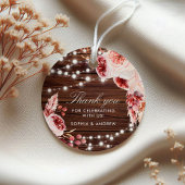 Bohemian Roos rustieke houten bruiloft Bedankjes Labels