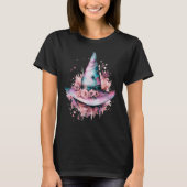 Bohemian Roze en Blauwe Heksen Pet Halloween T-shirt (Voorkant)