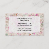  bohemian roze lavendel rozen visitekaartje (Achterkant)