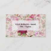  bohemian roze lavendel rozen visitekaartje (Voorkant)