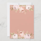 Bohemian roze pioenen bruiloft uitnodiging (Achterkant)