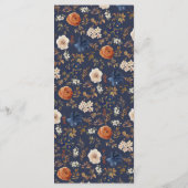 Bohemian Rust Blue French country Wedding Menu (Achterkant)