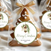 Bohemian Rustic Christmas Lantern Holiday Sticker