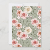 Bohemian Rustic |  ROOS VRIJGEZELLENFEEST Kaart (Achterkant)