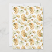 Bohemian Safari Green Pampas Boho Baby shower Kaart (Achterkant)