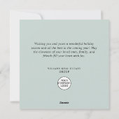 Bohemian Sage Green Christmas Ornament Corporate Feestdagenkaart (Achterkant)