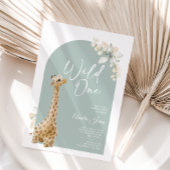 Bohemian Sage Green Giraffe Wild Op een dag Kaart