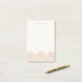 Bohemian Scallops Custom Post-it - Burnt Sienna Post-it® Notes (Op bureau)