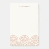 Bohemian Scallops Custom Post-it - Burnt Sienna Post-it® Notes (Voorkant)