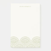 Bohemian Scallops Custom Post-it - Moss Post-it® Notes (Voorkant)