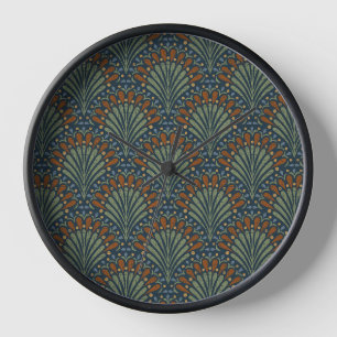 Bohemian Scallops Fan, Olijf, Roest, Marine Blauw
