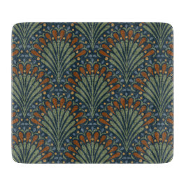 Bohemian Scallops Fan, Olijf, Roest, Marine Blauw Snijplank