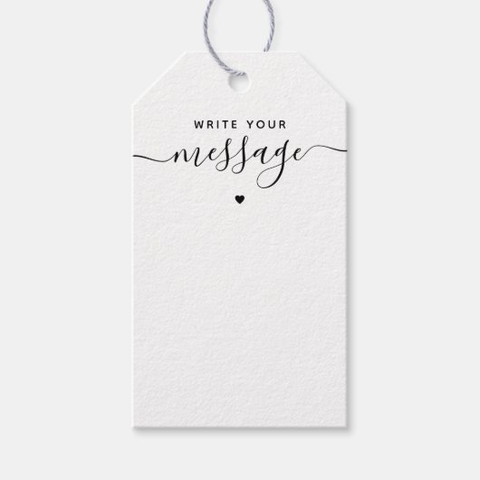 Bohemian Script Unique Wedding Guest Book Idee Cadeaulabel (Voorkant)