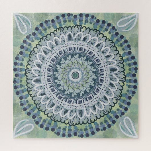 Bohemian Shabby Chic Mandala Dot Art Design Legpuzzel (Verticaal)
