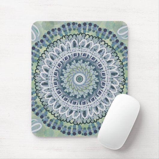 Bohemian Shabby Chic Mandala Dot Art Design Muismat (Met muis)