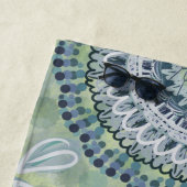 Bohemian Shabby Chic Mandala Dot Art Design Strandlaken (In situ)
