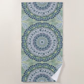 Bohemian Shabby Chic Mandala Dot Art Design Strandlaken (Voorkant)
