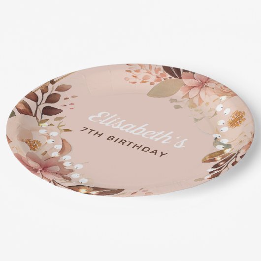 Bohemian Slumber Pajama Party - Gepersonaliseerd Papieren Bordje (Gekanteld)