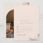 Bohemian Soft Natural Pastel Photo Arch Weddenscha Kaart (Voorkant / Achterkant)