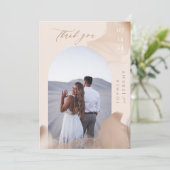 Bohemian Soft Natural Photo Arch Hartelijk dank Kaart (Staand voorkant)