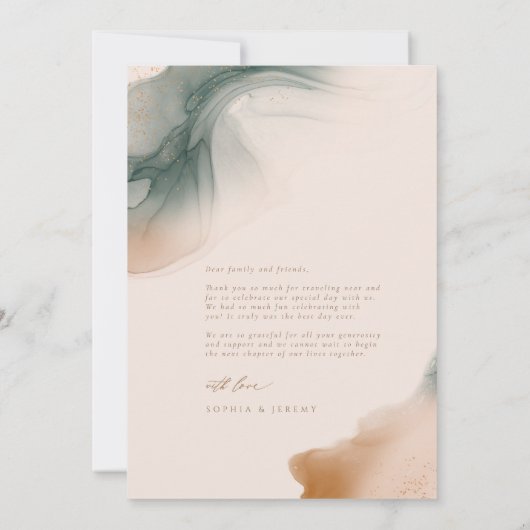 Bohemian Soft Natural Photo Arch Hartelijk dank Kaart (Achterkant)