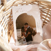 Bohemian Soft Natural Photo Arch Save Date Kaart