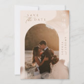 Bohemian Soft Natural Photo Arch Save Date Kaart (Voorkant)