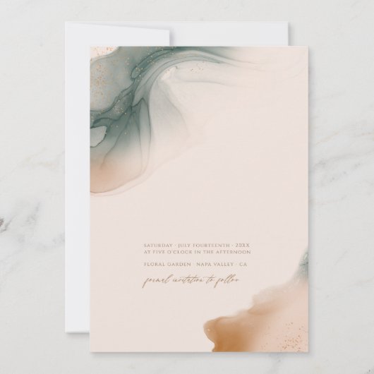 Bohemian Soft Natural Photo Arch Save Date Kaart (Achterkant)