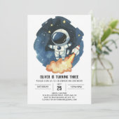 Bohemian Space Kinderen Astronaut Jongen Verjaarda Kaart (Staand voorkant)