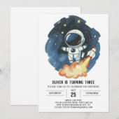 Bohemian Space Kinderen Astronaut Jongen Verjaarda Kaart (Voorkant / Achterkant)