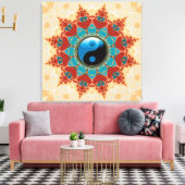 Bohemian Spirit Yin Yang Verpakt Canvas (Insitu (Woonkamer))