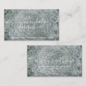 Bohemian Spiritual Green Mandala Boho Visitekaartje (Voorkant / Achterkant)