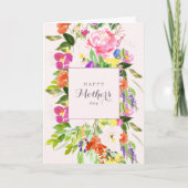 Bohemian Spring Floral Mother's Day Card Kaart (Voorkant)