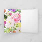Bohemian Spring Floral Mother's Day Card Kaart (Binnen)