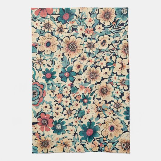 Bohemian Spring Flower Keukenhanddoek (Verticaal)