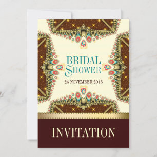 Bohemian Stars Bridal Shower Kaart