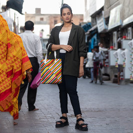 Bohemian Striped Tote Bag