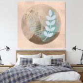 Bohemian Style Abstracte Floral Art Canvas Afdruk (Insitu (Slaapkamer))