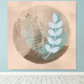 Bohemian Style Abstracte Floral Art Canvas Afdruk (Insitu (Houten vloer))