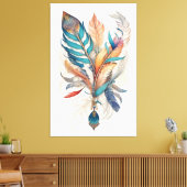 Bohemian Style Feathers Canvas Afdruk (Insitu (Woonkamer))