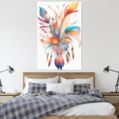 Bohemian Style Feathers Canvas Afdruk (Insitu (Slaapkamer))