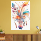 Bohemian Style Feathers Canvas Afdruk (Insitu (Woonkamer))