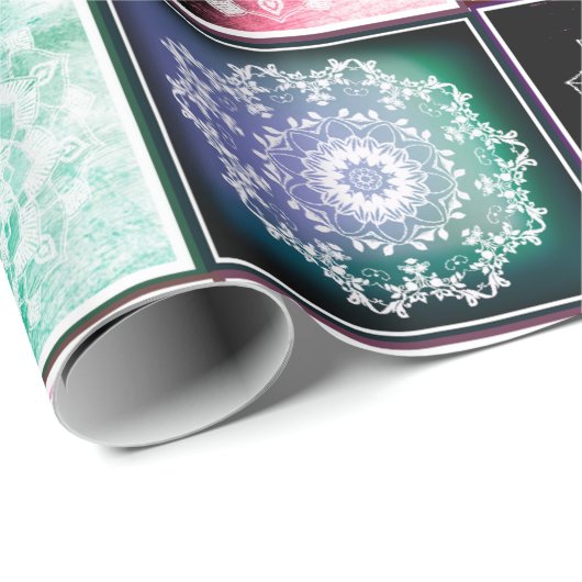 Bohemian Style Mandala Abstract design Cadeaupapier (Rol Hoek)