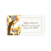 Bohemian Style Wedding Address Etiket (Voorkant)