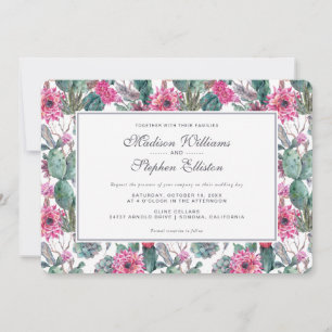Bohemian Succulent & Floral - Weddenschap Kaart